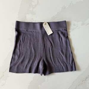 By Together Knit Shorts In Midnight Blue NWT